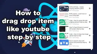React JS - How to drag & drop items like youtube step by step