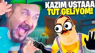 KAZIM USTA GİZEMLİ MERDİVEN! KAZIM USTA'NIN DEVASA EVİ!  | HELLO NEİGHBOR BÖLÜM 12