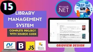 Library Management System Project with source code in asp.net customize Gridview Part-15 | coderbaba