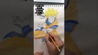 Goku super saiyan rapid drawing #shorts #gokusupersaiyan
