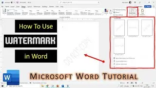 How to Use Watermark in Microsoft Word 2016 Tutorial