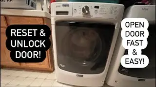 How To Reset And Unlock Washing Machine Doors. Maytag, whirlpool, G E, LG, Amana, Kenmore, Samsung