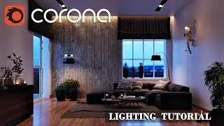 3ds Max Interior Night Lighting Corona Render Tutorial (Step By Step)