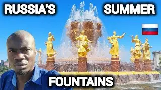 Exploring Russia 🇷🇺 summer's most spectacular fountains ⛲ Moscow city tour 2024