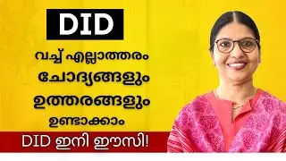 DID - ALL TYPES OF QUESTIONS & ANSWERS  | Basic English Grammar In Malayalam |Spoken English Ln-190