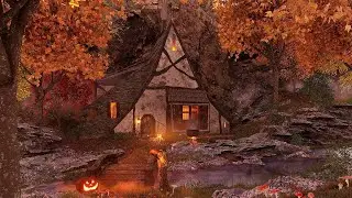 Witchs House in the Autumn Forest Ambience - Nature Sounds for relaxation