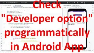 How to check Developer option (Android Debug Bridge) is enabled in the phone from your Android App?