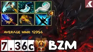 bzm | Shadow Fiend  | Average MMR: 12956 | 7.36c | Immortal Dota 2 Pro Plays