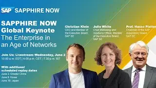 The Enterprise in an Age of Networks | SAPPHIRE NOW Keynote 2021: Registration for 2022 is now open