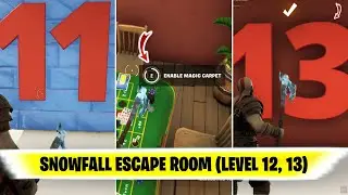 Snowfall Escape Room Level 13 Level 12 Solutions | Fortnite Snowfall Escape Room Solutions