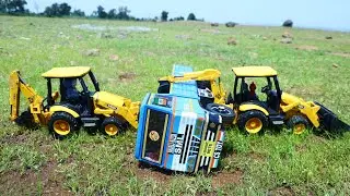 Swaraj Tipper And Eicher Dumper Accident Pulling Out JCB 3DX ? Sonalika Tractor Accident ? CS Toy