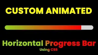 Awesome Animated Progress Bar Using Only HTML & CSS | NoorHUB