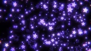 【4k】＊Night Sky Background Background with Fluffy Purple Stars＊【With BGM】