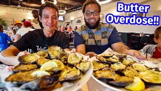 36 Giant Oysters - INSANE FIRE BUTTER BATH!! 🔥🦪  Best Food in New Orleans!!