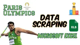 Paris Summer Olympics 2024 Medal Data Scrapping using MS Excel