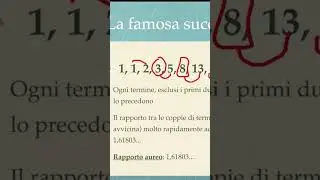 La famosa successione di Fibonacci! #FibonacciDay