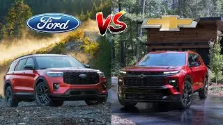 2025 Ford Explorer ST-Line vs 2025 Chevrolet Traverse Z71 Compared | SUV Battles! | MotorNation