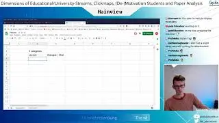 Dimensions of Educational/University-Streams, Clickmaps, (De-)Motivation Students and Paper Analysis