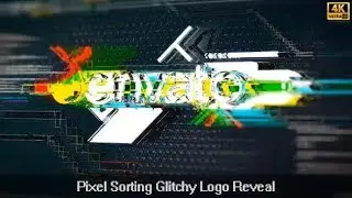 Pixel Sorting Glitchy Logo Reveal (After Effects template)