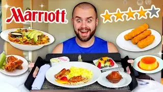 I Only Ate Marriott ROOM SERVICE for 24 HOURS! Hotel Menu Review!