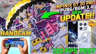 INFINIX GT 20 PRO HANDCAM & BGMI/PUBG 3.4 NEW UPDATE 120 FPS TEST & FPSMETER #infinixgt20pro#infinix