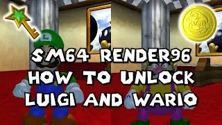 SUPER MARIO 64 RENDER96 TUTORIAL: HOW TO UNLOCK LUIGI AND WARIO (Render96 v3.x)