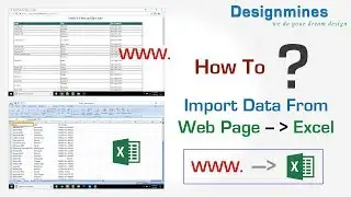 How to import data from web page to excel