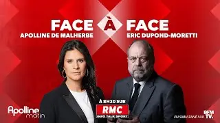 🔴 DIRECT - L'intégrale de l'interview d'Éric Dupond-Moretti, ministre de la Justice, sur RMC