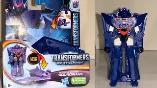 Transformers earthspark one step flip changer Soundwave review.