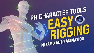 CINEMA 4D Easy Rigging Rh Character Tools With Mixamo Tutorial l Rh Character Tool 튜토리얼