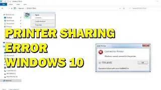 Windows cannot connect to the printer | Operation failed with error 0x000011b | Windows10