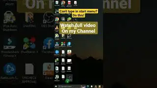 Can't type in start menu, fixed. #shorts