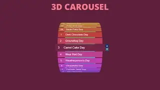 3D Carousel Using HTML CSS & JS | CSS 3D Effects