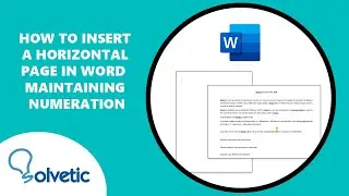 How to Insert a Horizontal Page in Word Maintaining Numeration ✅