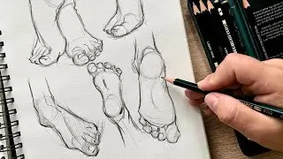 How to Draw Feet Using Simple Shapes