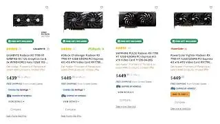 AMD Radeon RX 7800 XT Pricing Slides to Below its $500 MSRP, RX 7700 XT Below $440