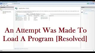 Could Not Load File Or Assembly. An Attempt Was Made To Load A Program With An Incorrect Format