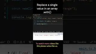 Interview Challenge # 104 || using with replace one value of an array and create new #shorts