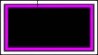 Neon Moving Border Frame Loop Overlay - Black Background