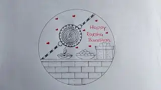 Easy Rakhi drawing| How to draw Rakhi step by step| Raksha Bandhan special drawing| Pencil drawing