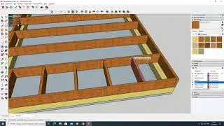 Каркасный дом своими руками Часть 2 Проэктирование половых Лаг SketchUp