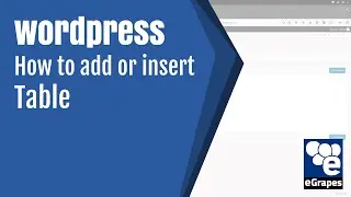 How to add or insert table in wordpress