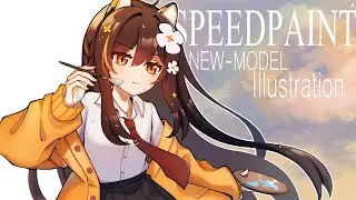 【Speed Paint】LittleG New Model : Drawing & Rigging