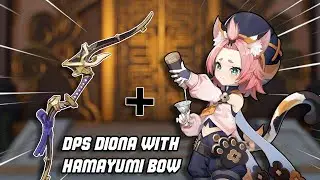 What Solo DPS Diona looks like with Hamayumi Bow (Level 90) | Genshin Impact
