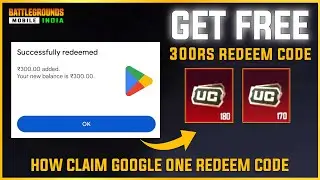 How to Claim 300rs Free Redeem Code on Bgmi | How to Get Free Uc In Bgmi !