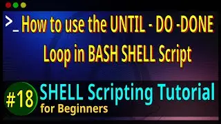 18 | How to use the UNTIL - DO - DONE Loop in BASH SHELL Script