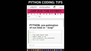 PYTHON TQDM| RUN TIME ESTIMATION IN LOOP| ITERATION TIME| NUMPY#youtubeshorts #coding #python