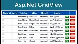 Add Checkbox and select all at once in Gridview  | Asp.Net C#