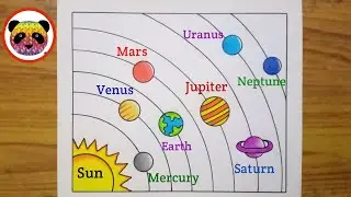 Solar System Drawing / How to Draw Solar System / Solar System Planets Drawing / Solar System
