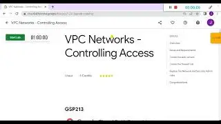 VPC Networks - Controlling Access | qwiklabs [GSP213]